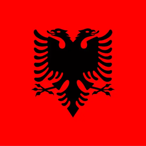 Albanias flagg